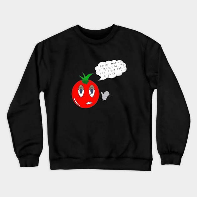 Tomato-san Advice Crewneck Sweatshirt by crtswerks